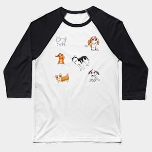 Dog stickers pack-9 Baseball T-Shirt